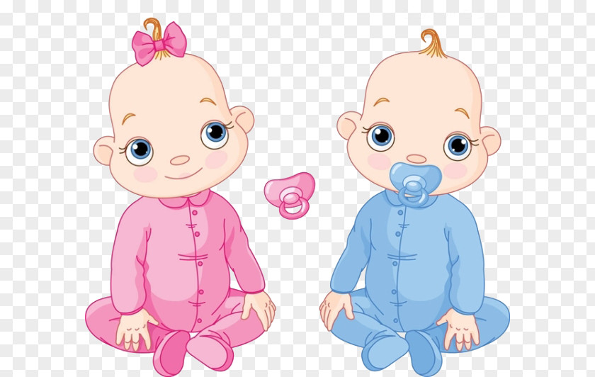 Cute Twins Infant Child Twin Illustration PNG