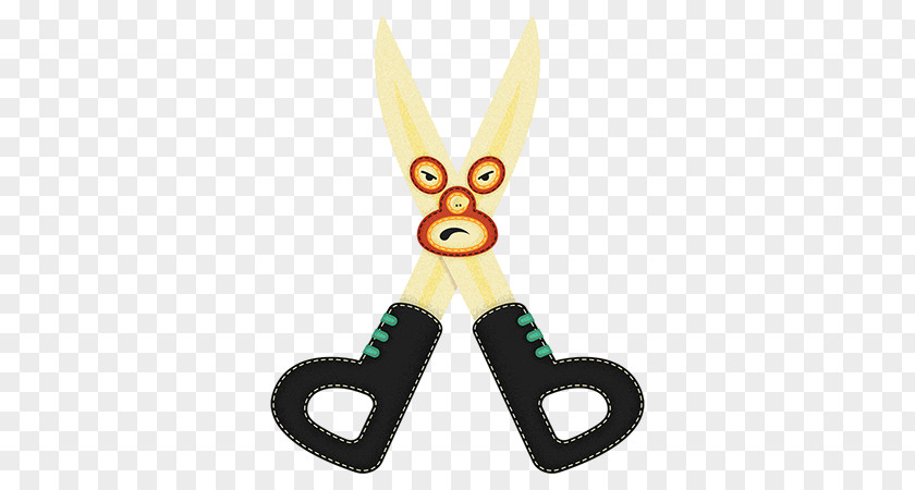 Scissors Easter Bunny Font PNG