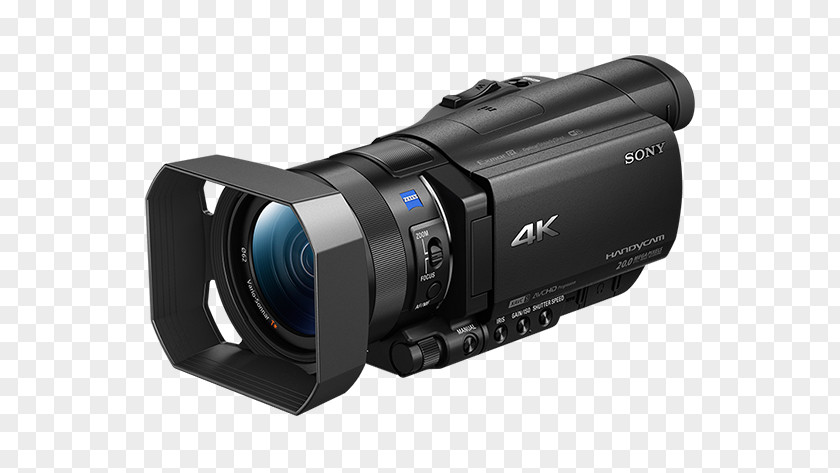 Camera Sony Handycam FDR-AX100 Video Cameras 4K Resolution Ultra-high-definition Television PNG