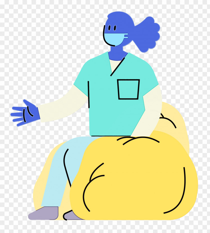 Cartoon Yellow Text Sitting Joint PNG