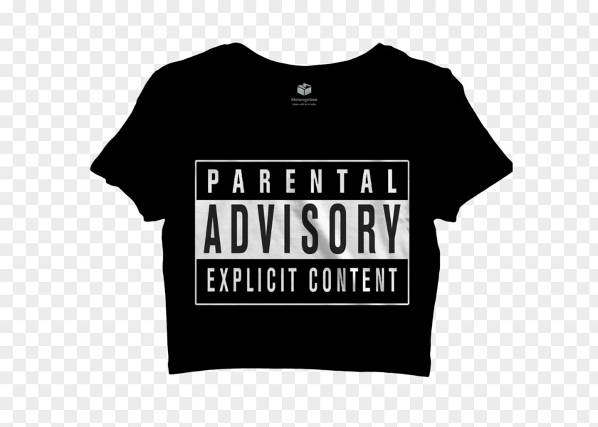 T-shirt Parental Advisory Crop Top Label PNG