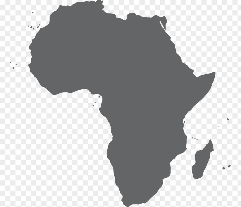 Africa Travel Vector Map Clip Art PNG