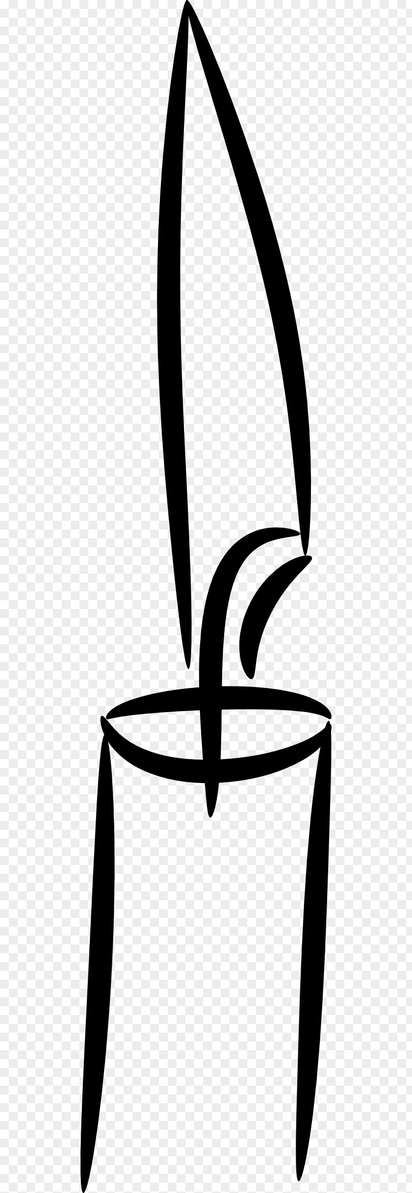 Light Black And White Candle Clip Art PNG
