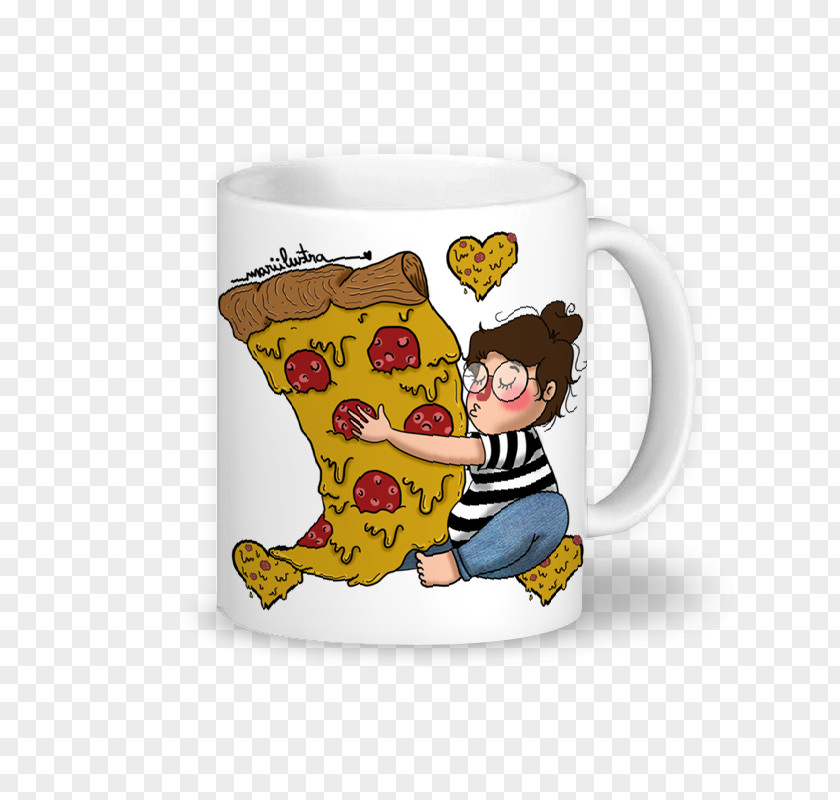 Pizza Love Coffee Cup Mug Food PNG