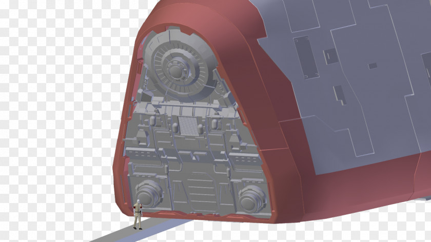 Sci Fi Spacecraft Automotive Tail & Brake Light Angle PNG