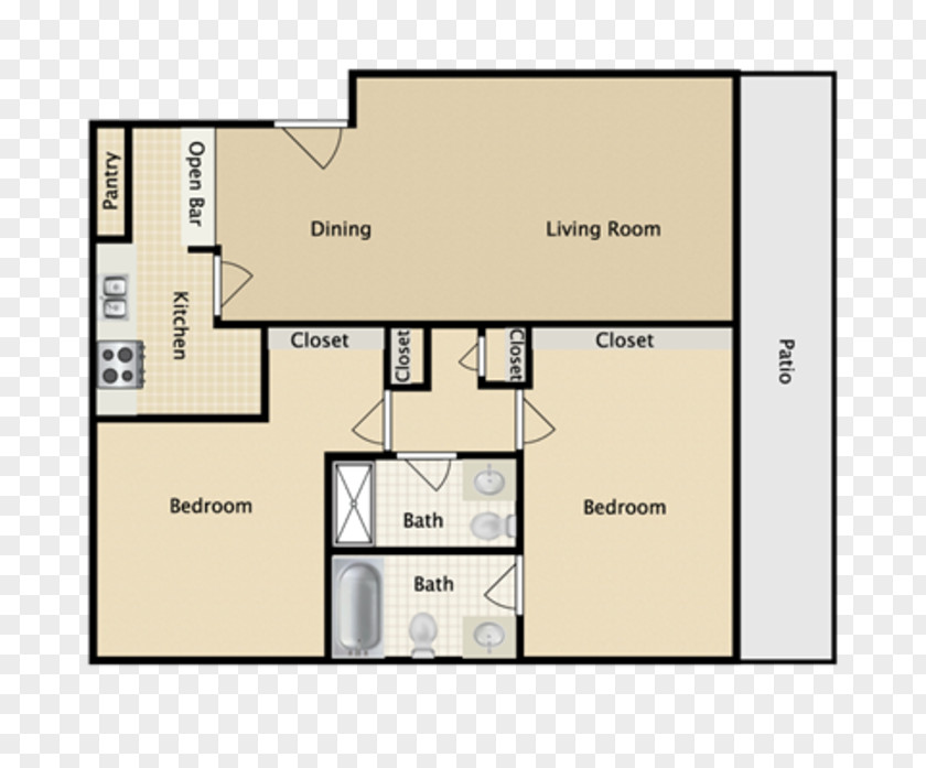 Apartment Echo116 Homes Floor Plan 2D Geometric Model House PNG