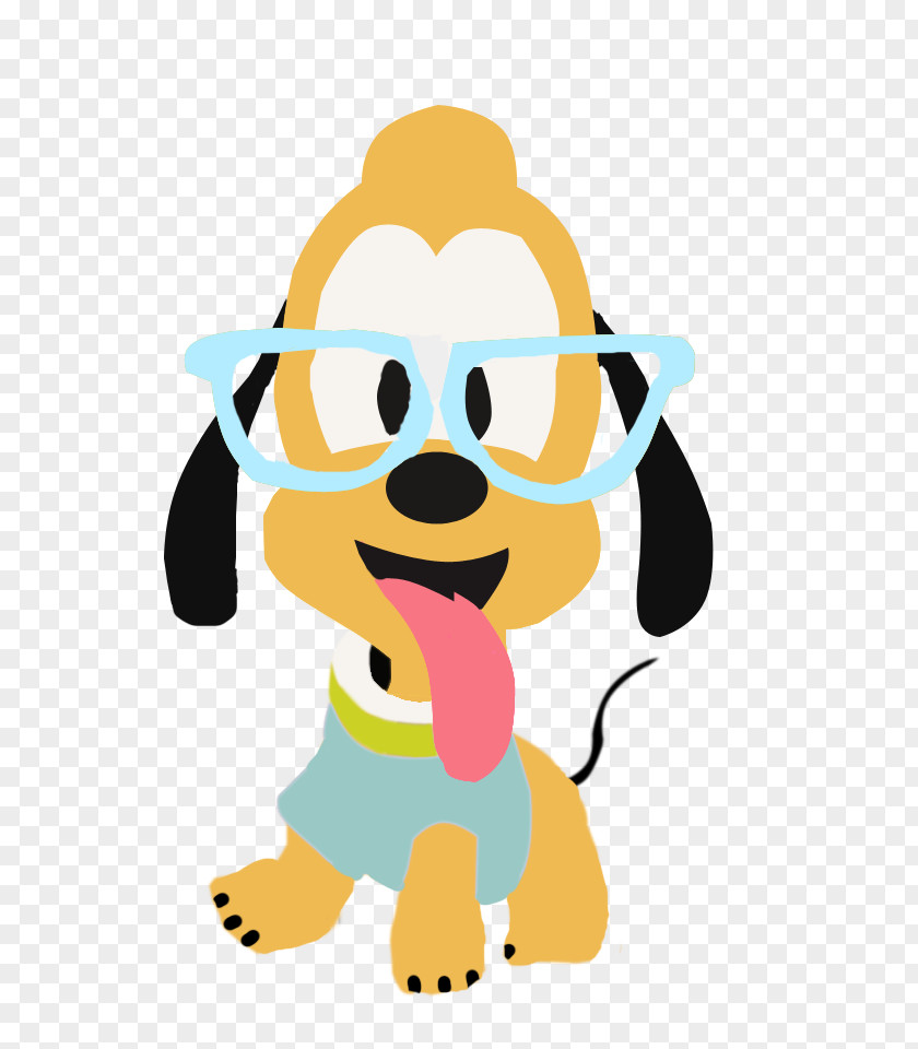 Disney Pluto Mickey Mouse Dog Puppy Nerd PNG