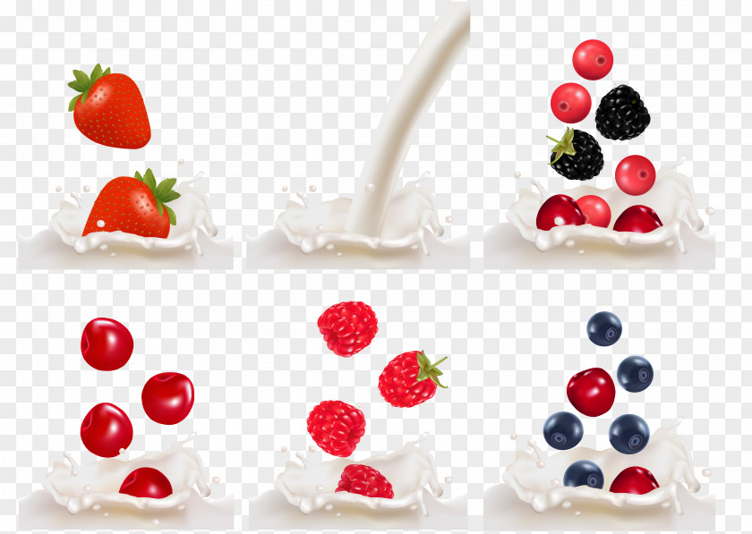 Milk Juice Fruit Cherry PNG