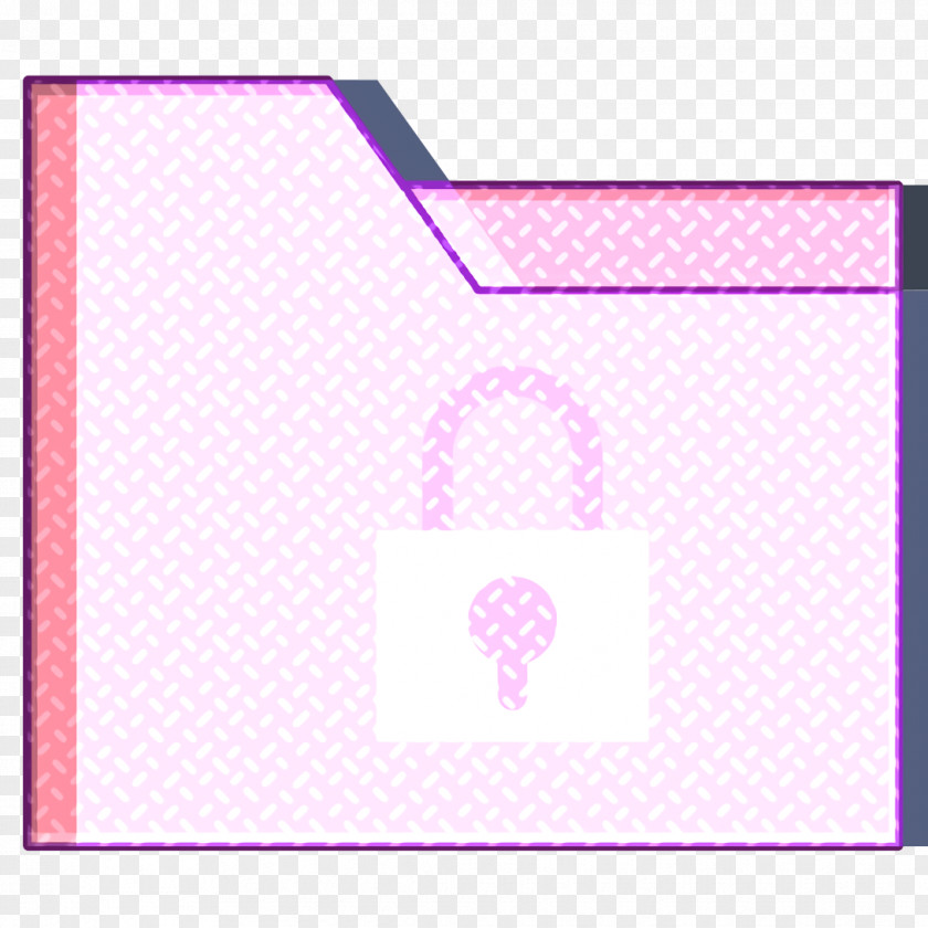 Rectangle Magenta Folder Icon Essential PNG