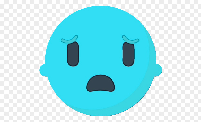 Smile Head Smiley Blue PNG