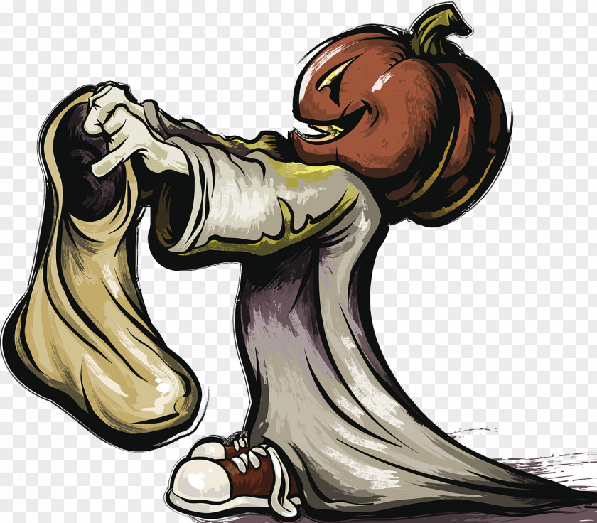 Halloween Cartoon Pumpkin Head Dribbble Illustration PNG