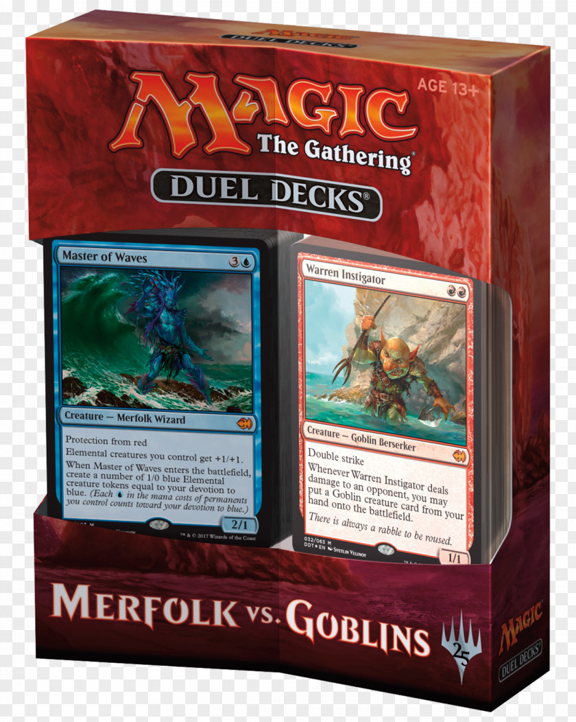 Magic: The Gathering Duel Decks: Merfolk Vs. Goblins Playing Card Game PNG