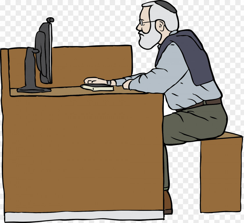 Sitting Man Computer Clip Art PNG