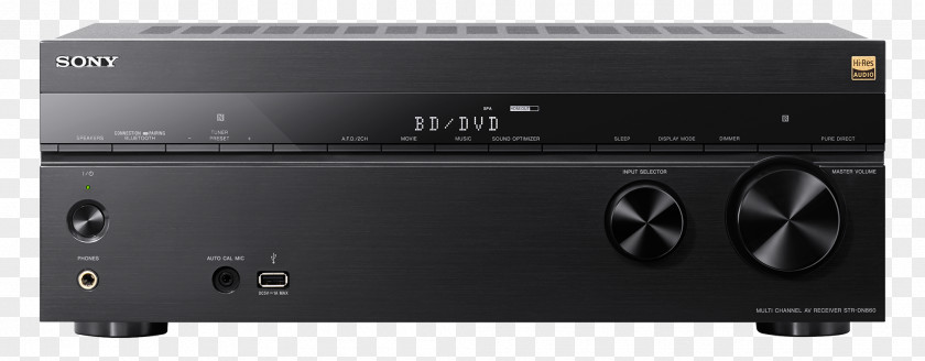Sony STR-DN1080 AV Receiver Home Theater Systems Dolby Atmos PNG