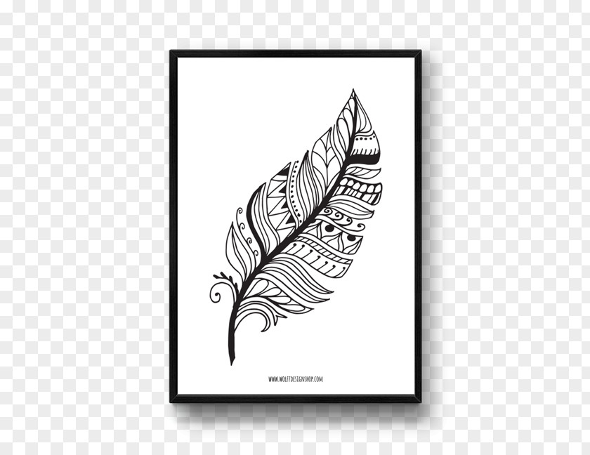 Wolf Dreamcatcher WOLFF DESIGNS White Poster Feather PNG