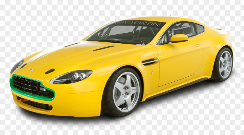 Aston Martin Vantage N24 Yellow Car One-77 Vanquish PNG