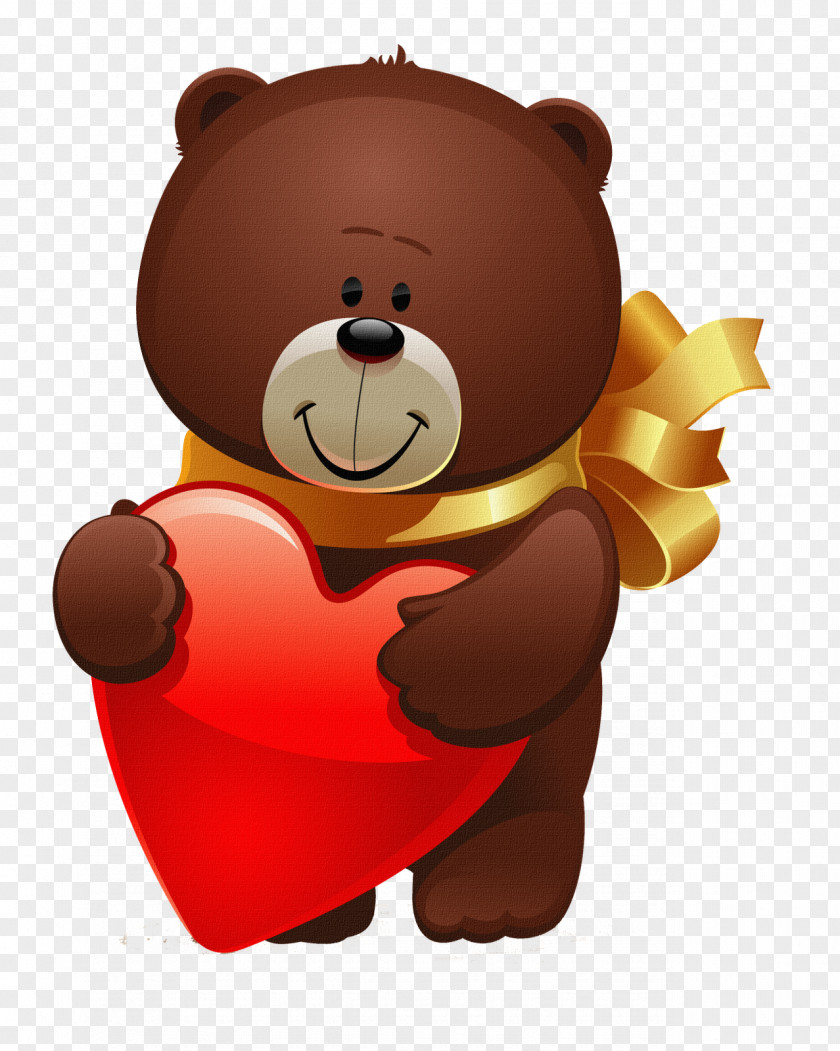 Bear Cute Valentine's Day Greeting Propose Clip Art PNG