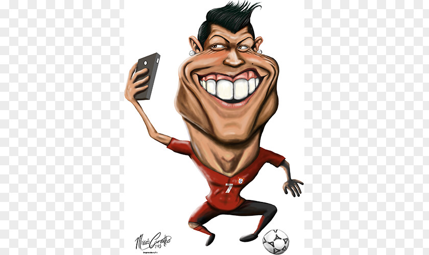 Cristiano Ronaldo CARTOON Caricature Drawing Clip Art PNG