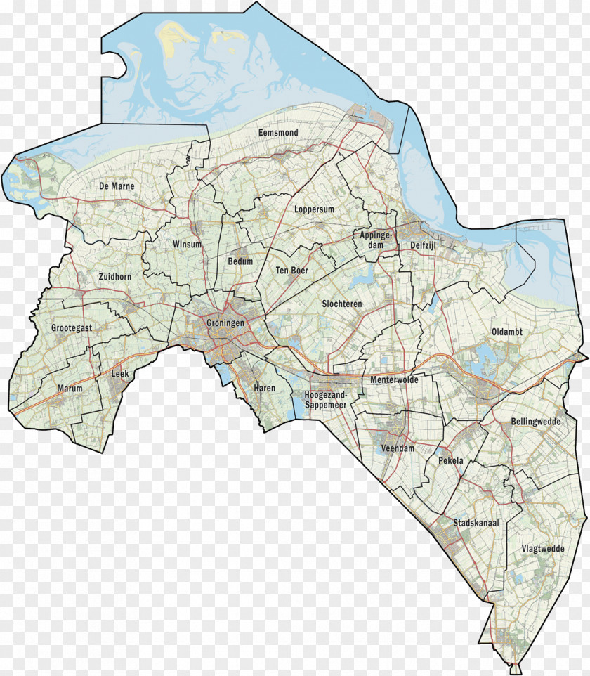 Map Groningen Provinces Of The Netherlands Angle PNG