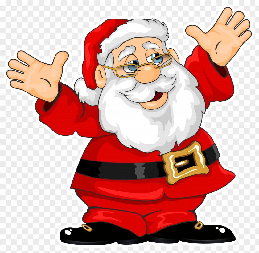 Santa Claus Clipart Village House Christmas Gift PNG