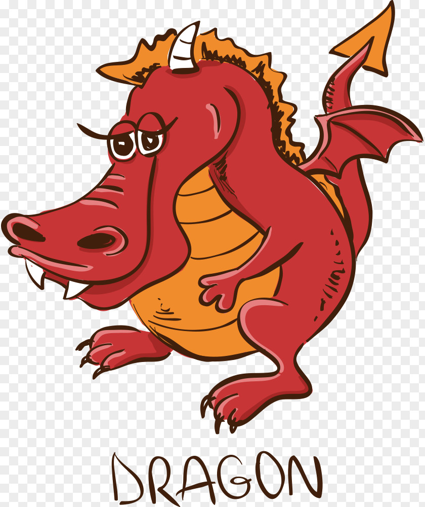 Vector Dragon Chinese Zodiac Illustration PNG