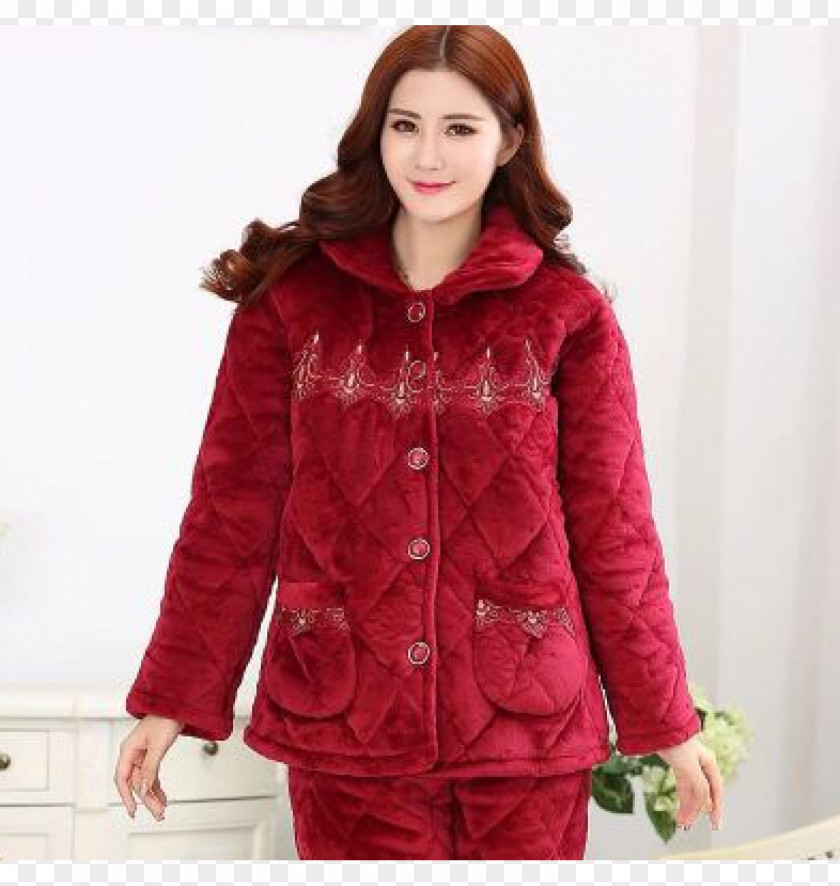 Winter Pajamas Bathrobe Clothing Overcoat Cotton PNG