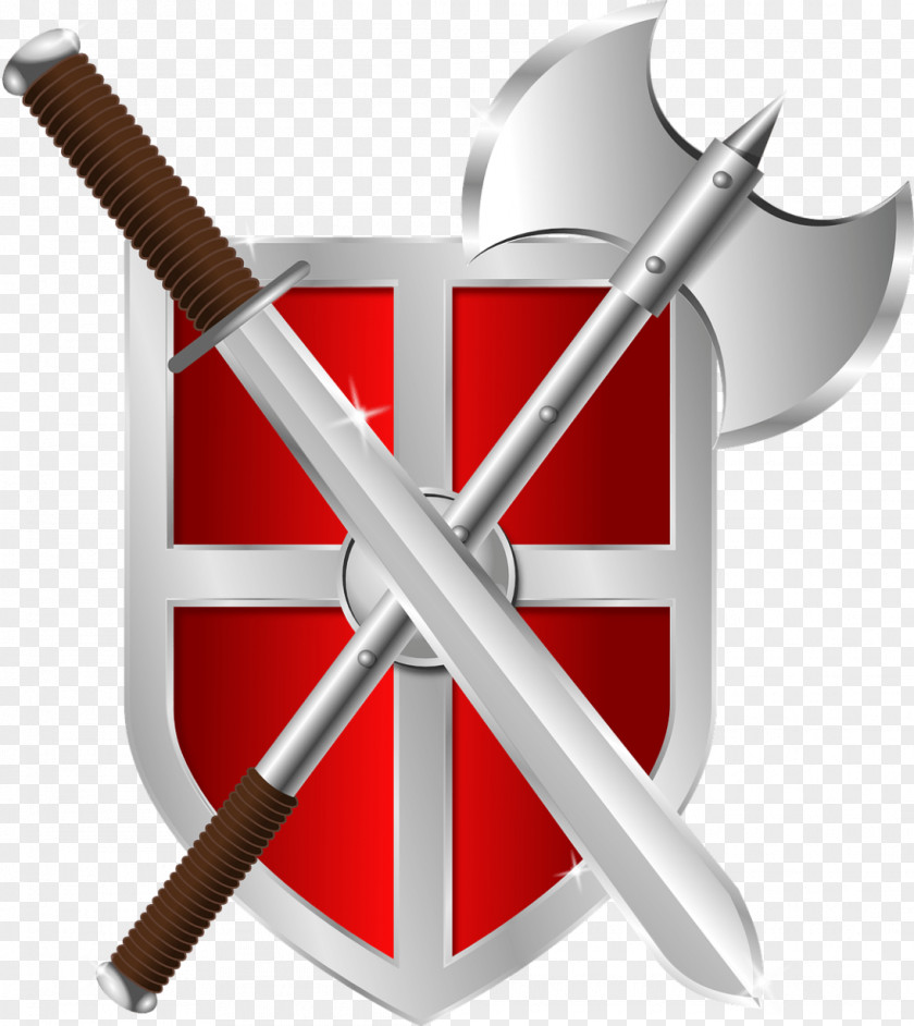 Axe Logo Shield Sword Clip Art PNG