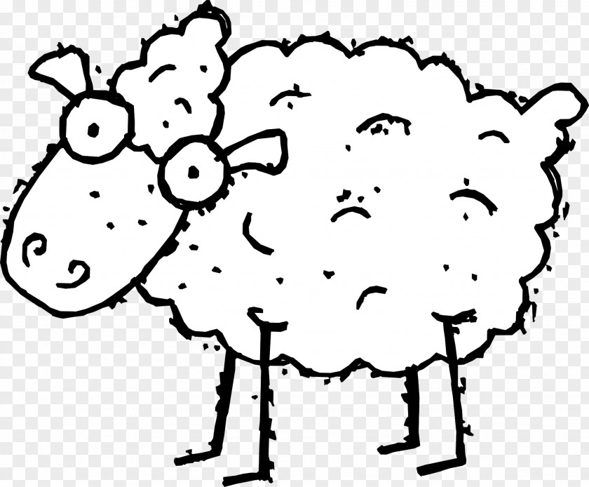 Sheep Black Cartoon Clip Art PNG