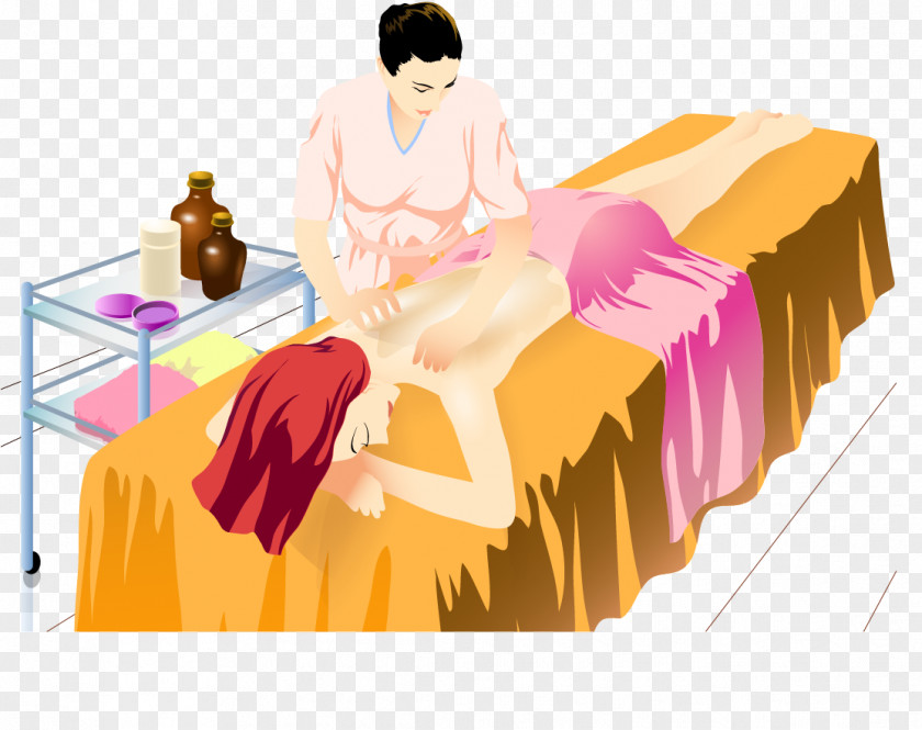 Vector Hand-drawn Health Spa Massage Congee PNG