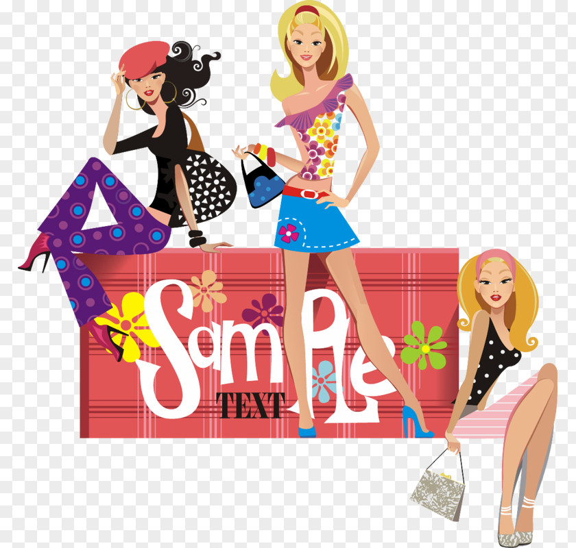 Woman Shopping Clip Art PNG