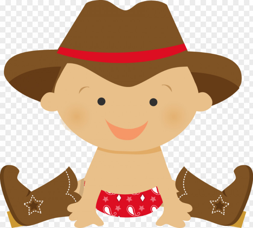 Cowgirl Cowboy Infant Clip Art PNG