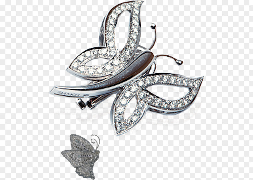 Butterfly Psd Free Material Earring Silver Gold Brooch PNG