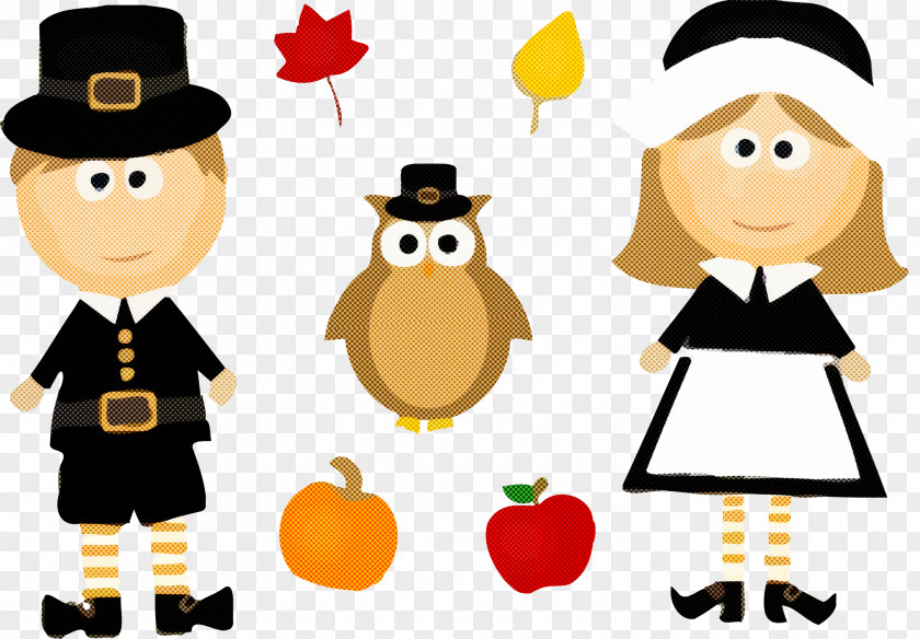 Thanksgiving Couple Owl PNG