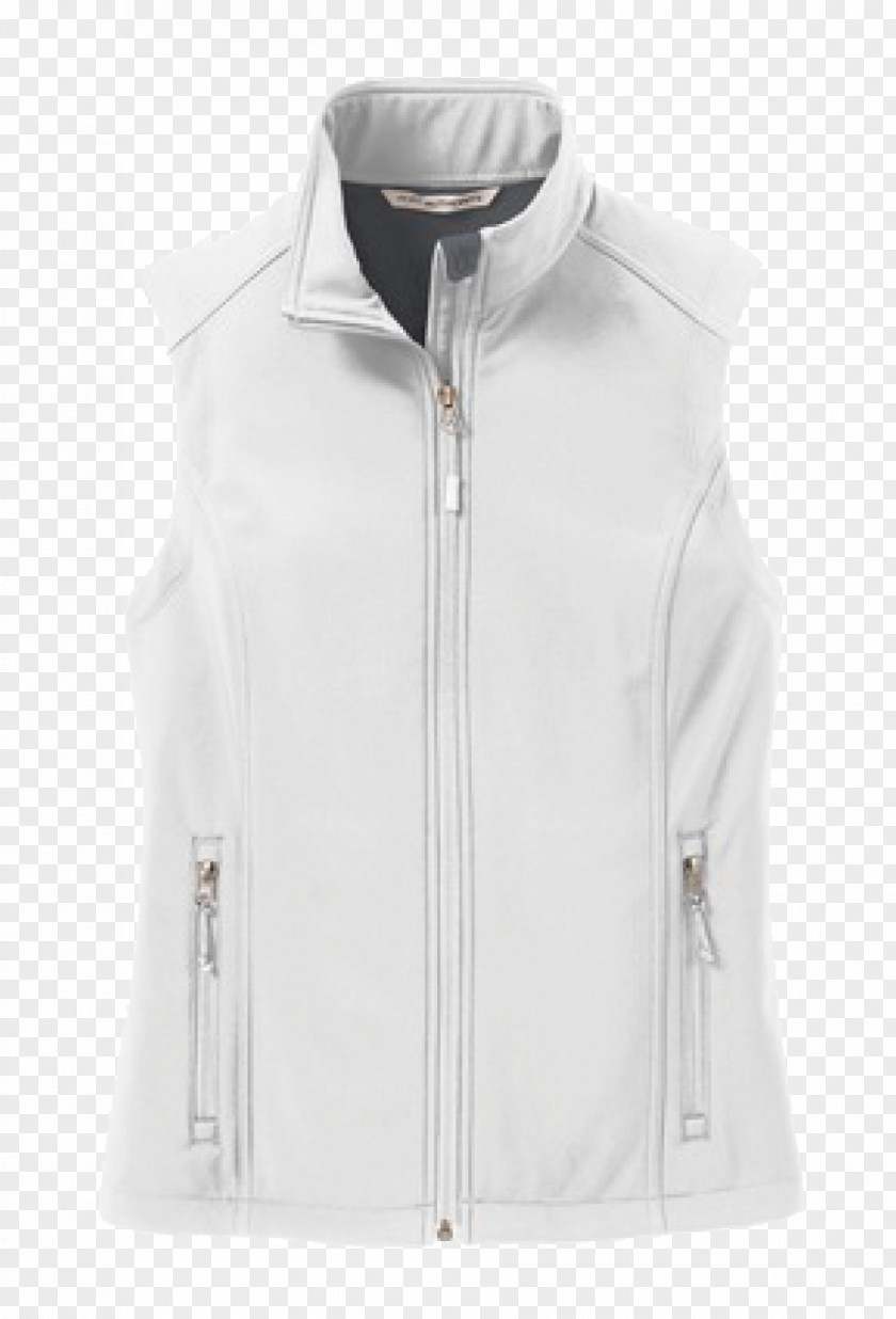 White Vest Gilets Softshell Jacket Clothing Zipper PNG