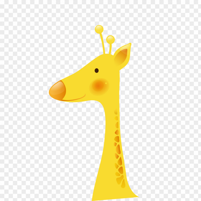 Cartoon Giraffe Water Bird Illustration PNG
