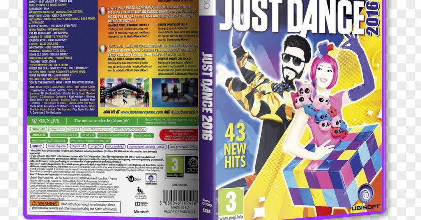 Just Dance 2015 2016 Xbox 360 4 Wii PNG
