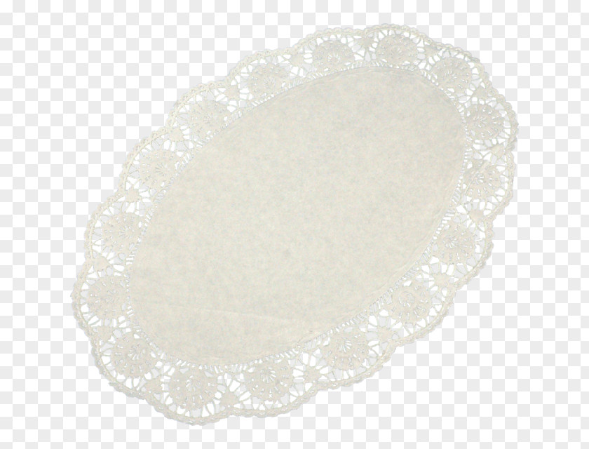 White Lace Paper Doily Place Mats Oval PNG