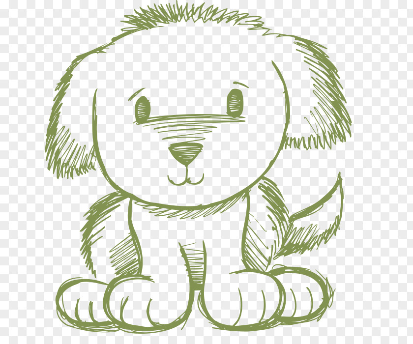 Hand Painted Puppy Photography Drawing Illustration PNG