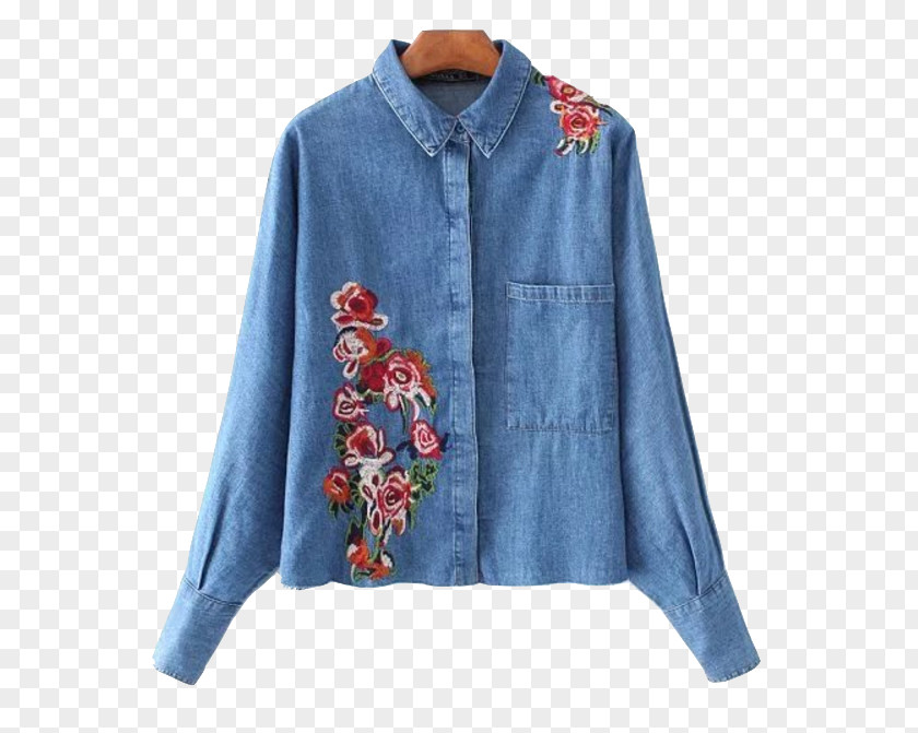 Soviet-style Embroidery T-shirt Blouse Jeans Sleeve PNG