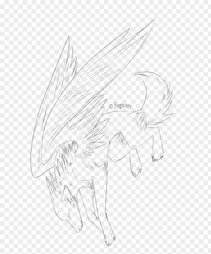 Wolf Outline Line Art DeviantArt Sketch PNG