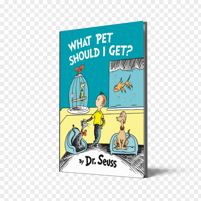 Book What Pet Should I Get? The Cat In Hat Comes Back Hardcover One Fish, Two Red Blue Fish PNG