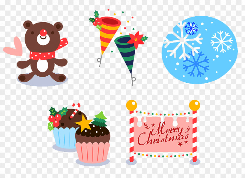 Christmas Elemental Design Gift Illustration PNG