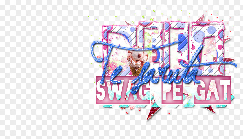 Swag Text Logo Calligraphy Pink M Font PNG