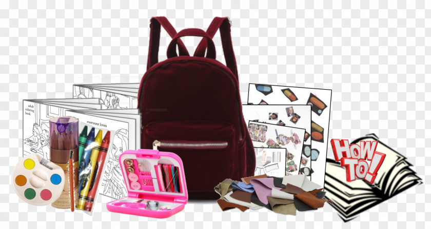 Backpackers Art Handbag Collage Backpack PNG