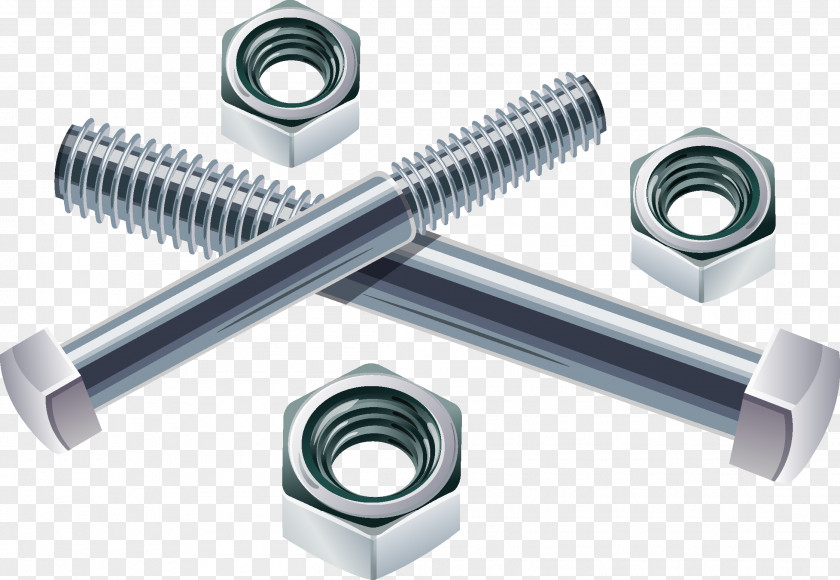 Screw And Nut Bolt Stainless Steel Fastener PNG