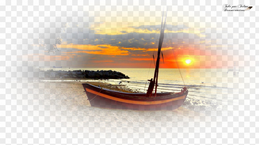 Soleil Sunset Landscape Création Graphique Savanna Boat PNG