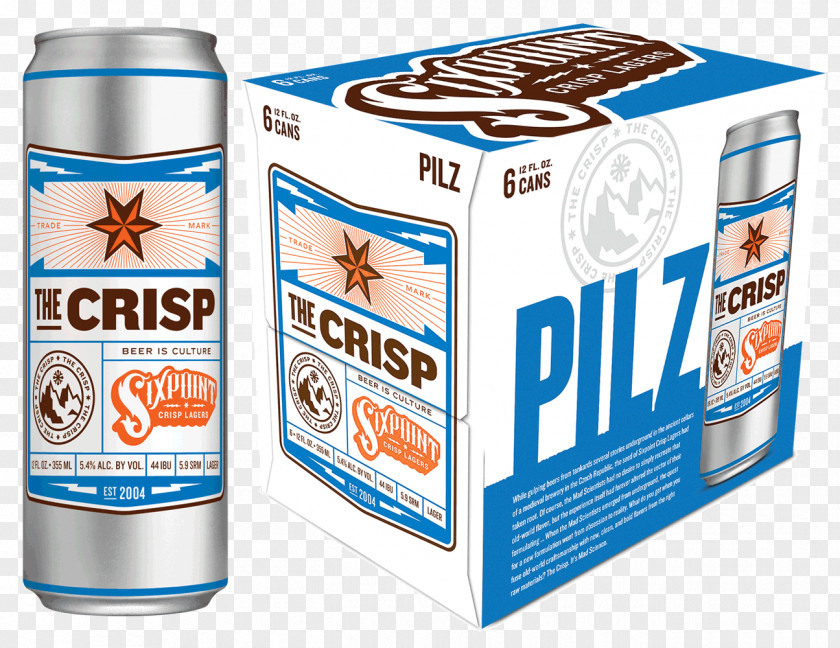 Beer Sixpoint Brewery Pilsner Crisp Ale PNG