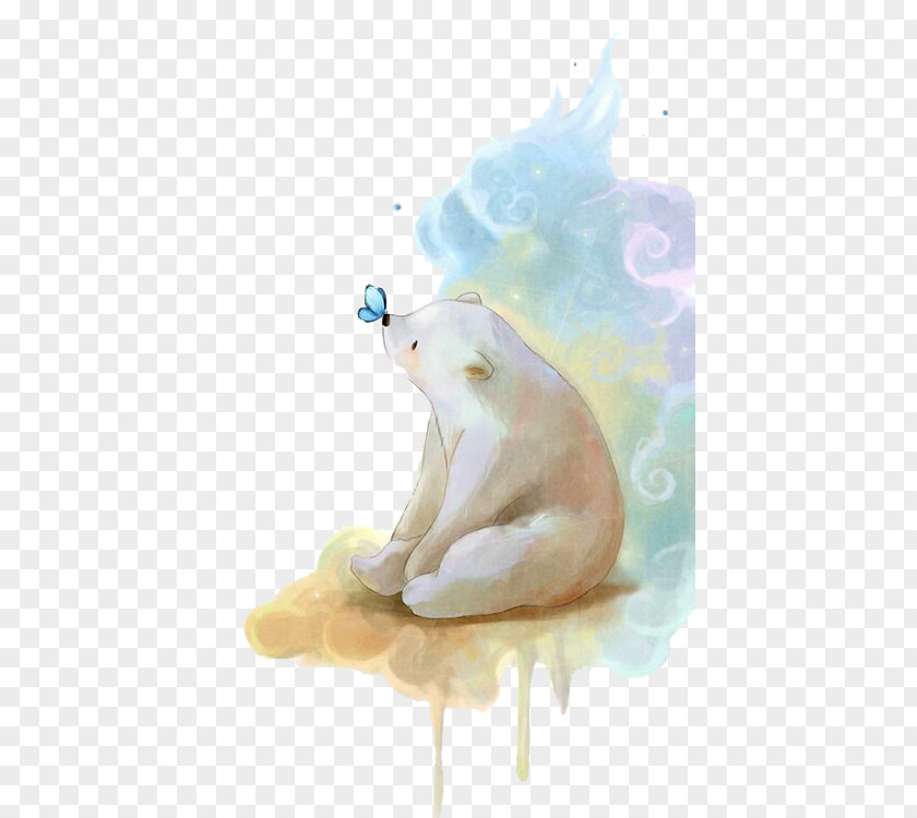 Butterfly Polar Bear Baby Bears Drawing PNG