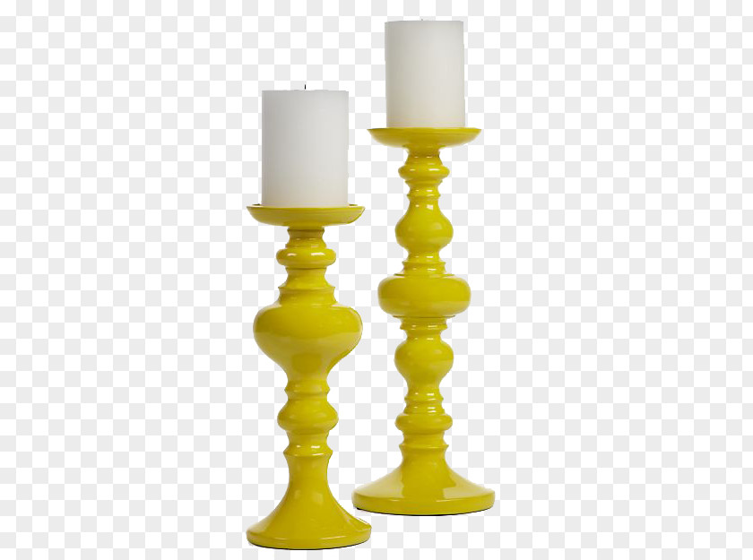 Chinese Classical Roman Pillar Candle Holder Yellow Home Mustard Interior Design Services PNG