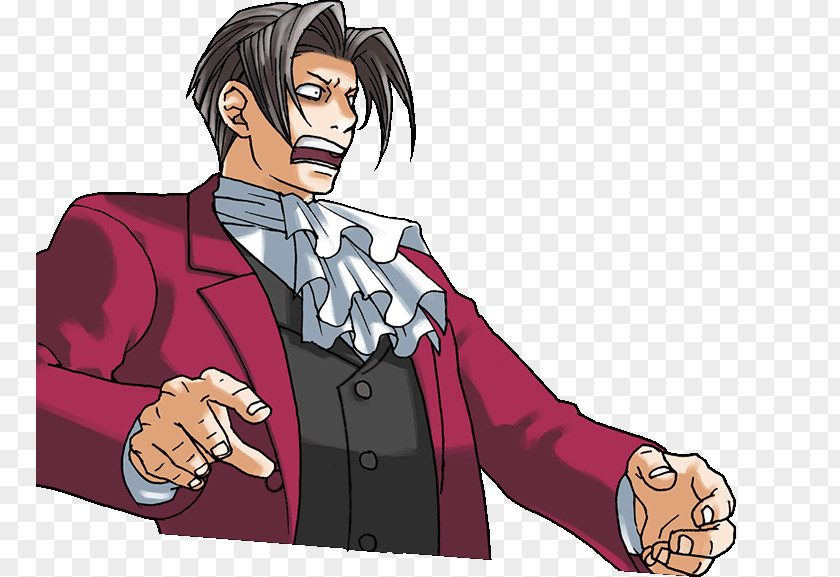 Issou Hd Ace Attorney Investigations: Miles Edgeworth Character Sticker Thumb PNG
